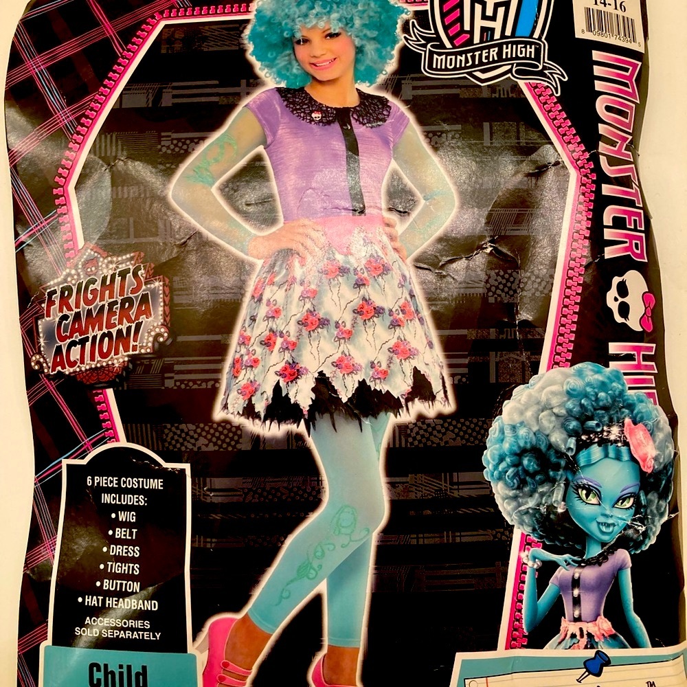 Girls Monster High Honey Swamp costume ages 11-12 years